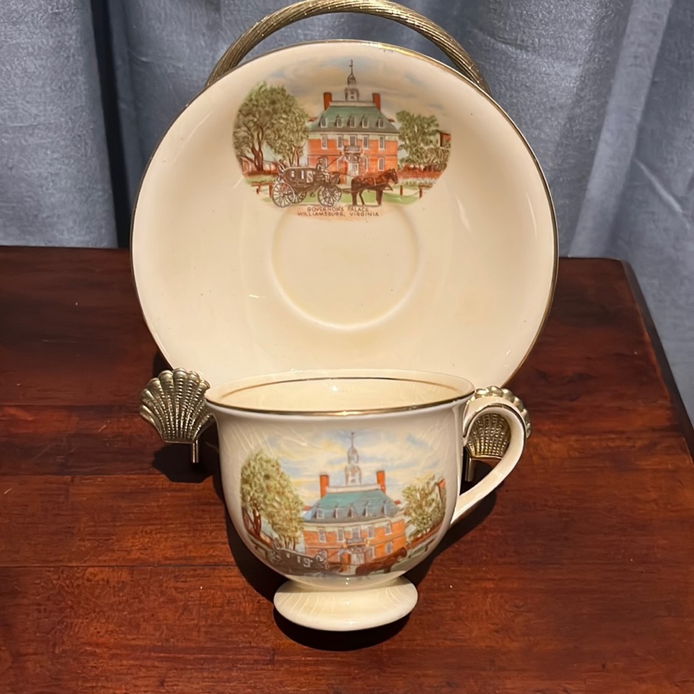 Governors Palace Williamsburg VA demitasse cup and saucer